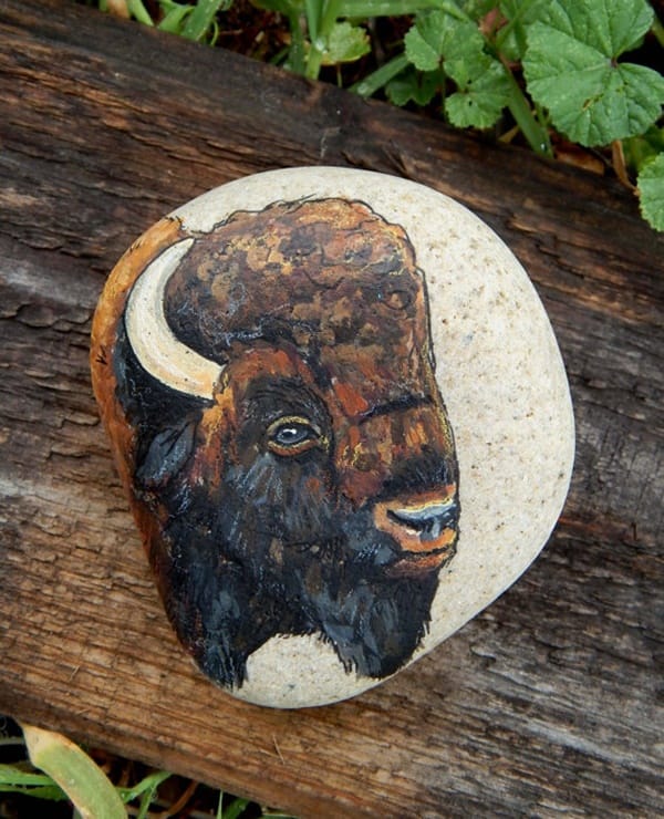 40 Cute Pictures of Animals Painted on Rocks 36