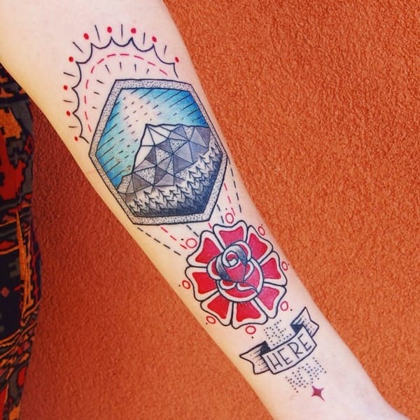 40 Cute Mountain Tattoo Designs 10