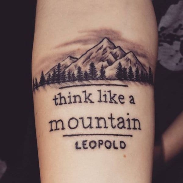 40 Cute Mountain Tattoo Designs 13