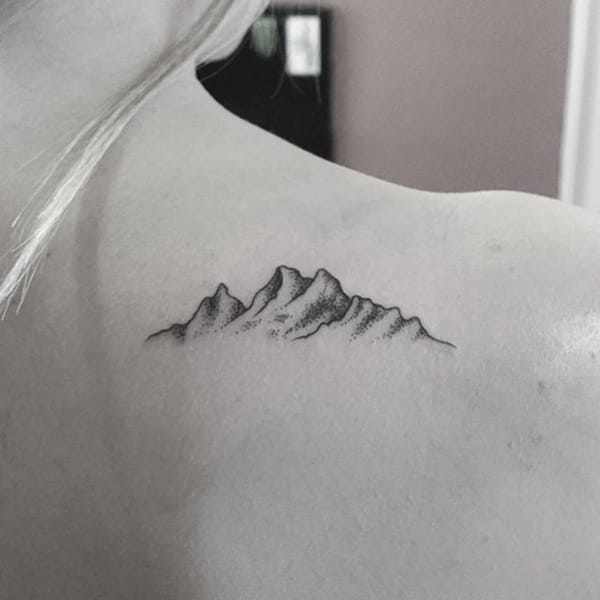 40 Cute Mountain Tattoo Designs 22