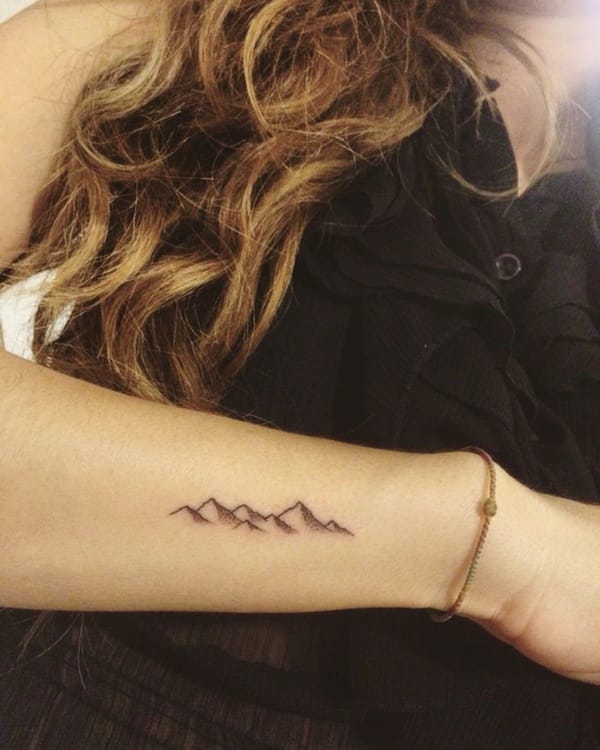 40 Cute Mountain Tattoo Designs 23