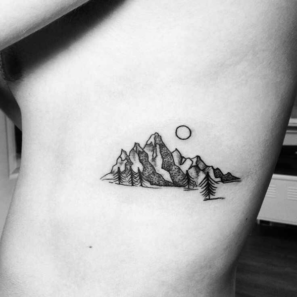 40 Cute Mountain Tattoo Designs 30