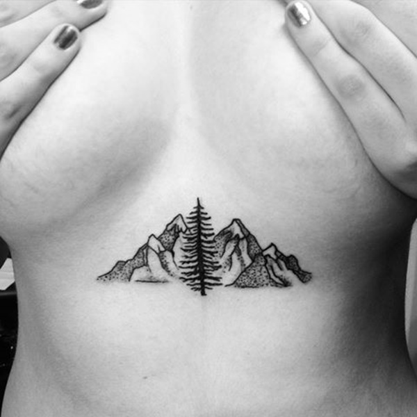 40 Cute Mountain Tattoo Designs 32