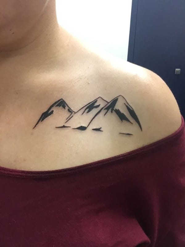 40 Cute Mountain Tattoo Designs 38