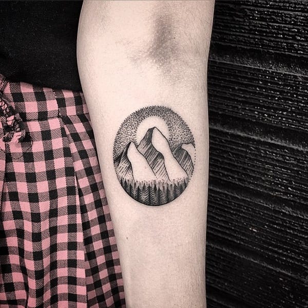 40 Cute Mountain Tattoo Designs 8