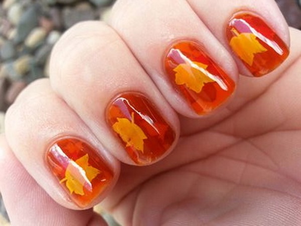 40 Easy and Attractive Fall Nail Art Ideas 27