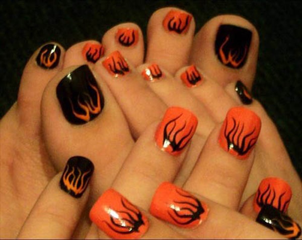 40 Easy and Attractive Fall Nail Art Ideas 37