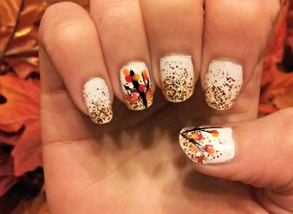 40 Easy and Attractive Fall Nail Art Ideas 39