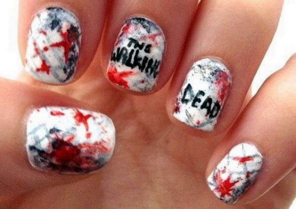 Scary Zombie Nail Art To Try On This Halloween00004