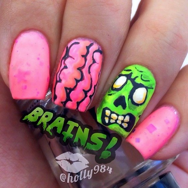 Scary Zombie Nail Art To Try On This Halloween00005