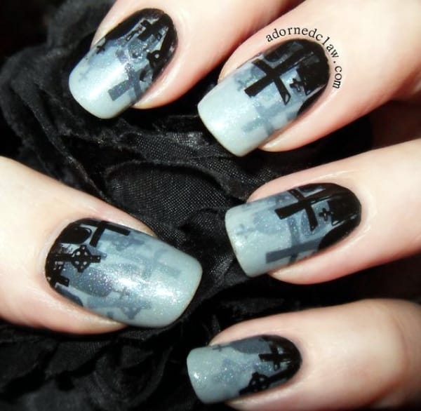 Scary Zombie Nail Art To Try On This Halloween00009