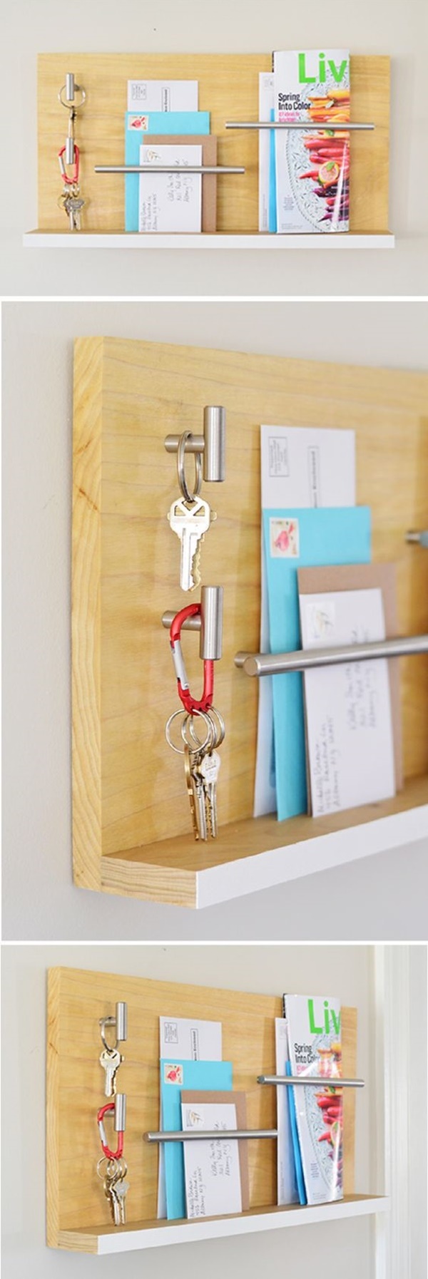 Cool DIY Keys and Mail Organizing Ideas