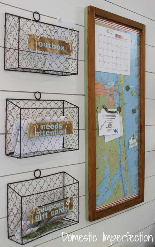 Cool DIY Keys and Mail Organizing Ideas