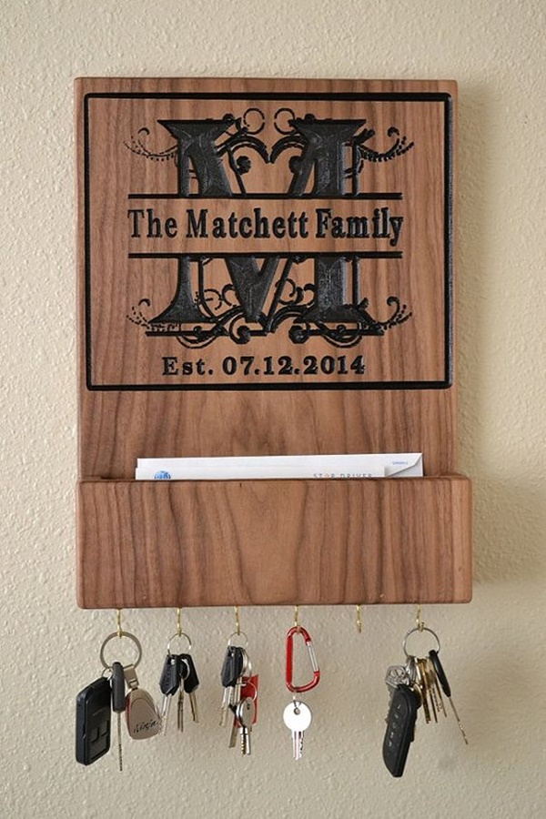 Cool DIY Keys and Mail Organizing Ideas