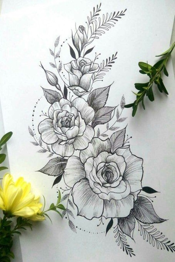 50 Easy Flower Pencil Drawings For Inspiration