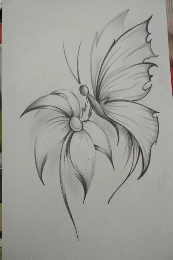 Simple Pencil Drawing Pictures Of Flowers 50 Easy Flower Pencil