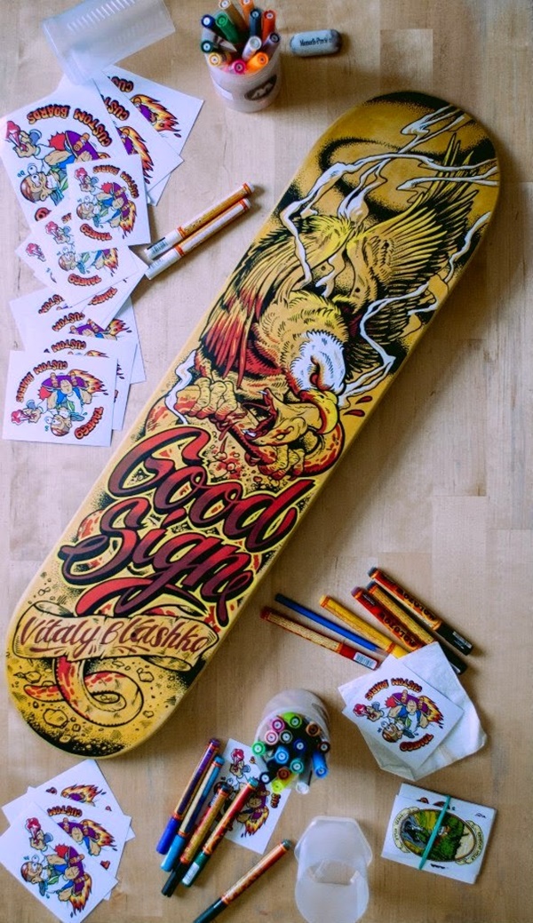 40 DIY Skateboard Deck Art Ideas To Look Extra Cool