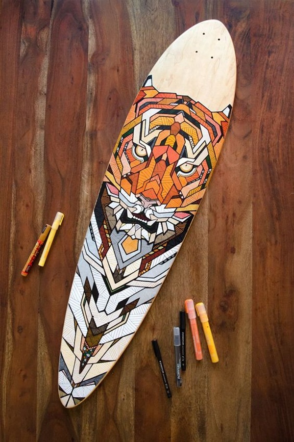 40 DIY Skateboard Deck Art Ideas To Look Extra Cool