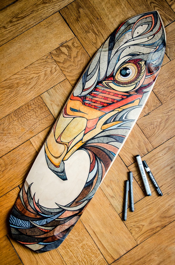 40 DIY Skateboard Deck Art Ideas To Look Extra Cool