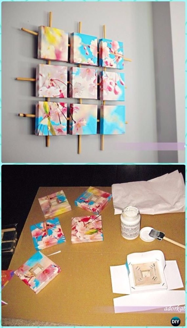 Creative and Easy Cheap DIY Canvas Wall Art Ideas
