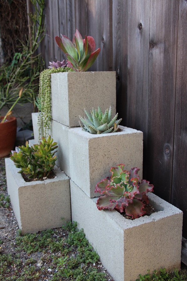 Decorative Cinder Block Planter Ideas