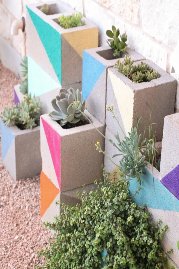 Decorative Cinder Block Planter Ideas