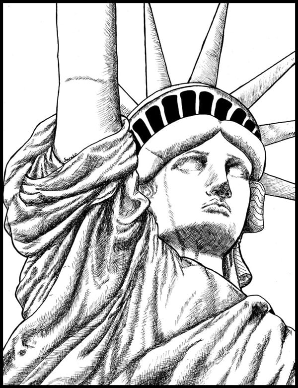 40 Easy And Beautiful Statue Of Liberty Drawings And Sketches