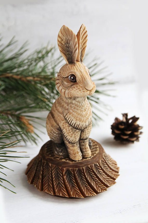 Realistic Handmade Wooden Animals Sculptures