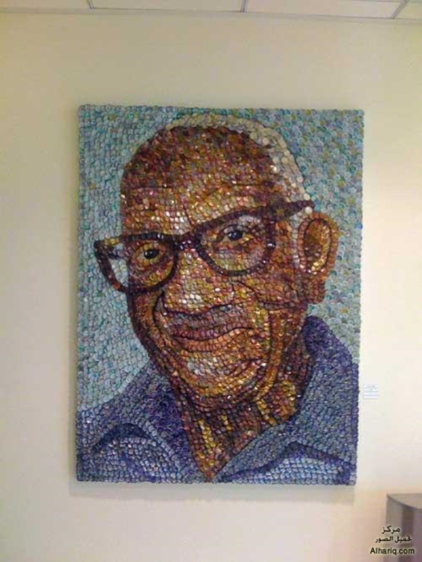 Beautiful Bottle Cap Painting Examples