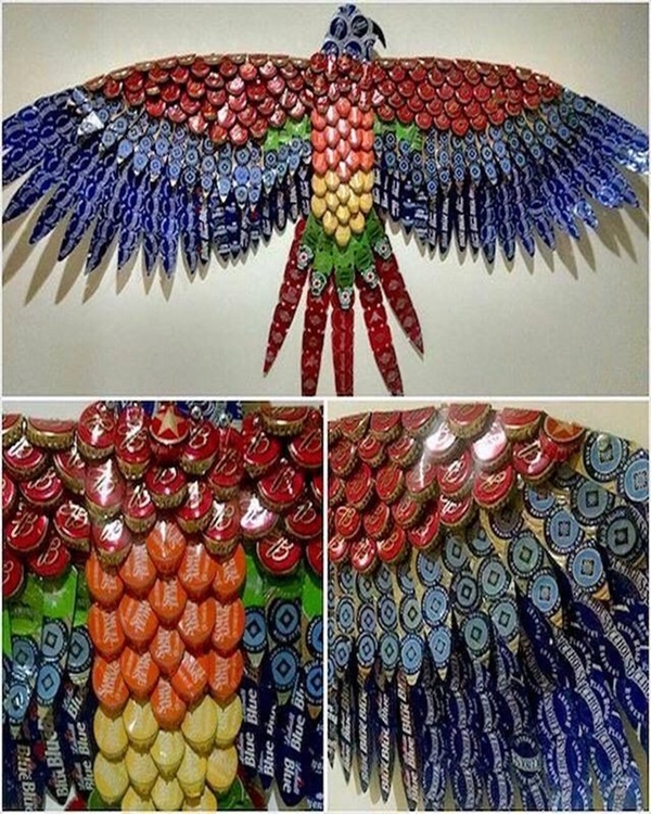 Beautiful Bottle Cap Painting Examples