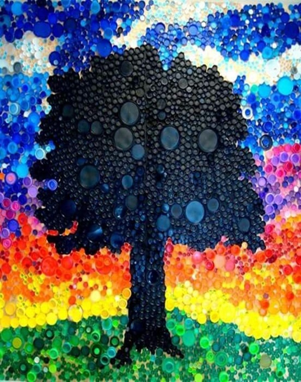 Beautiful Bottle Cap Painting Examples