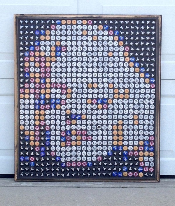 Beautiful Bottle Cap Painting Examples