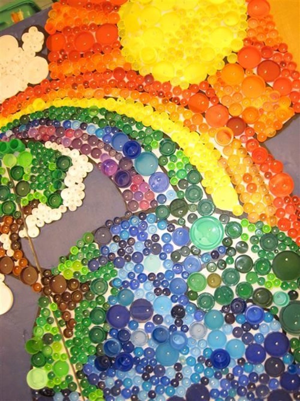 Beautiful Bottle Cap Painting Examples