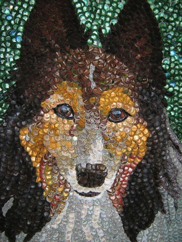 Beautiful Bottle Cap Painting Examples