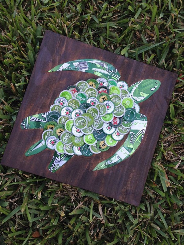 Beautiful Bottle Cap Painting Examples