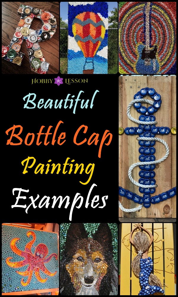 Beautiful Bottle Cap Painting Examples