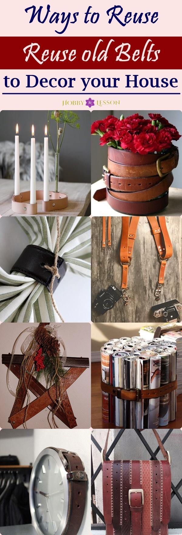 Ways to Reuse old Belts to Decor your House