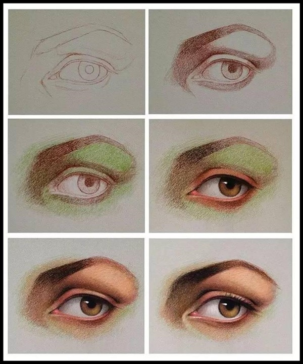 How To Draw An Eye With Crayon