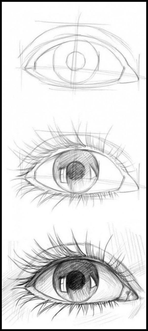 How To Draw An Eye With Crayon