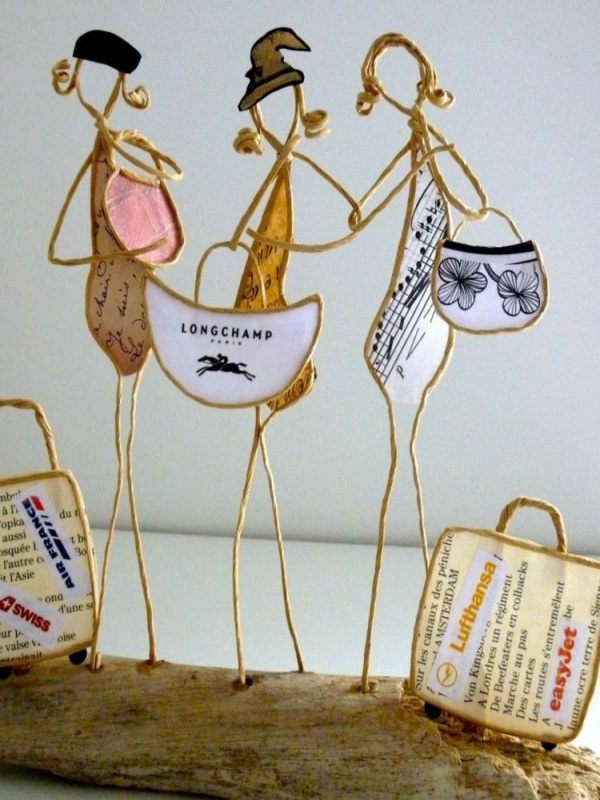 DIY Craft Figures Made with Paper Wire