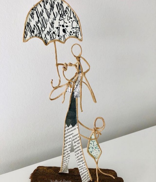 DIY Craft Figures Made with Paper Wire