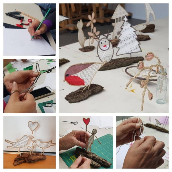 DIY Craft Figures Made with Paper Wire