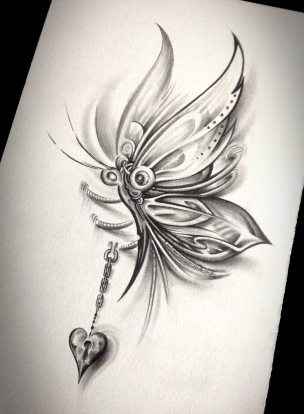 Beautiful Simple Butterfly Drawings In Pencil