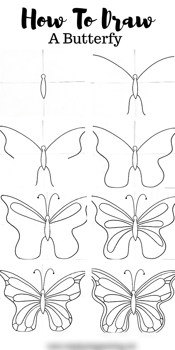 Beautiful Simple Butterfly Drawings In Pencil