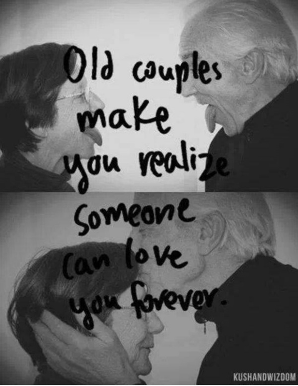 Happy Elderly Couple in Love Quotes