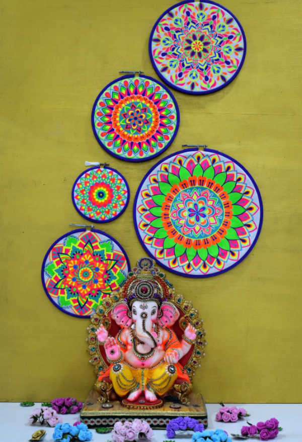 DIY Recycling Ganpati Pooja Decoration Ideas