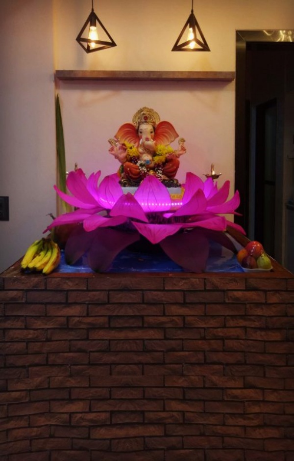 DIY Recycling Ganpati Pooja Decoration Ideas