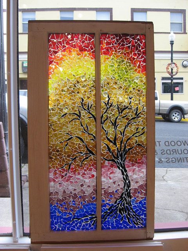 40 Main Door Glass Painting Designs