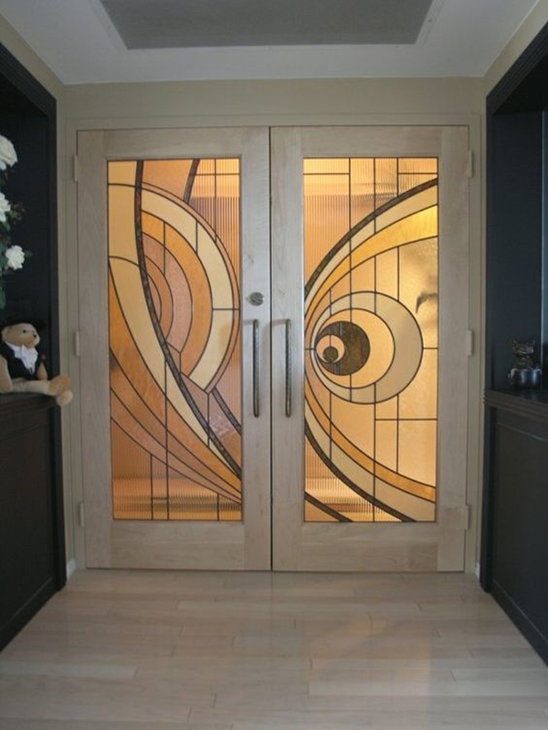 40 Main Door Glass Painting Designs