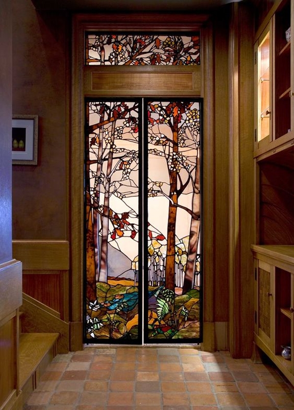 40 Main Door Glass Painting Designs